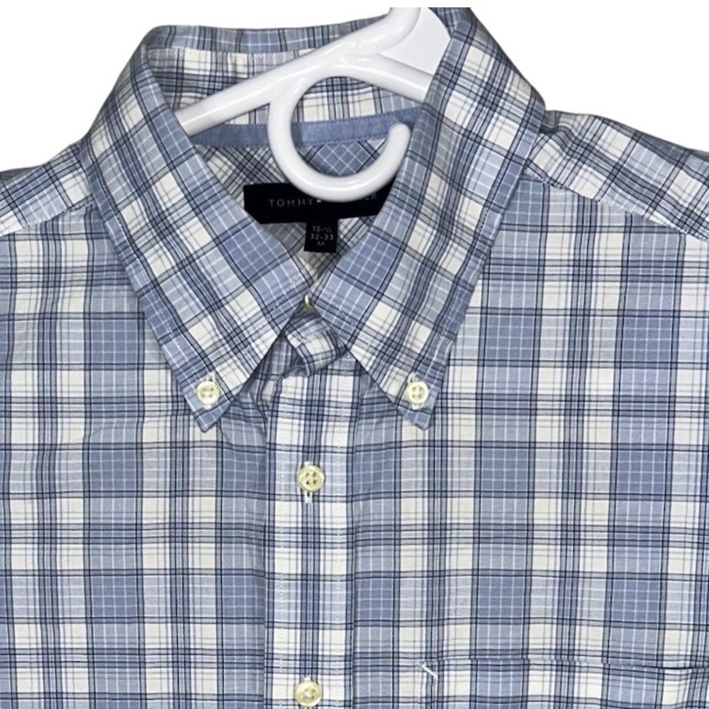 Tommy Hilfiger Mens Medium 32/33 Plaid Casual Long Sleeve‎ Button Up Shirt